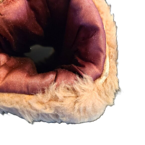 Vintage 1960s Faux Fur Hand Muff Zipper Pocket Purse Clutch - Picture 4 of 7